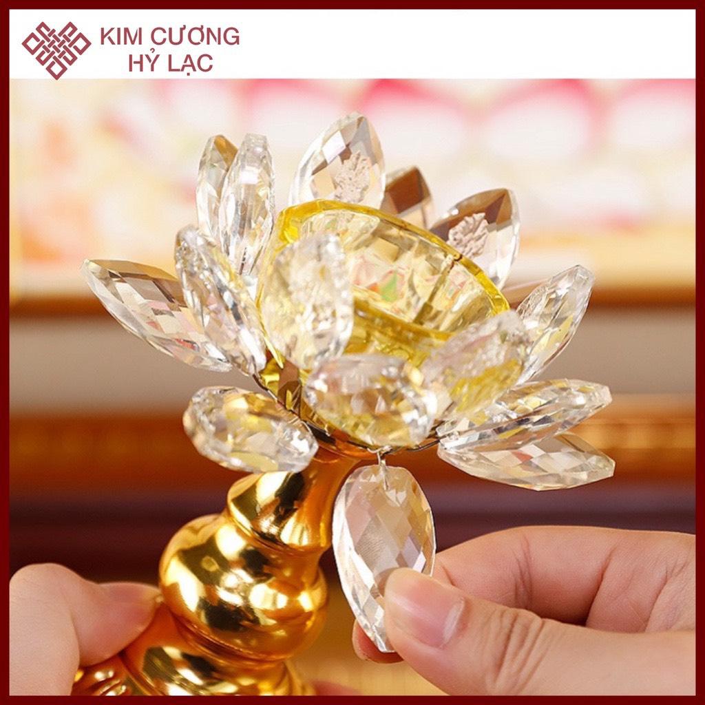 Chân đèn hoa sen đế hợp kim