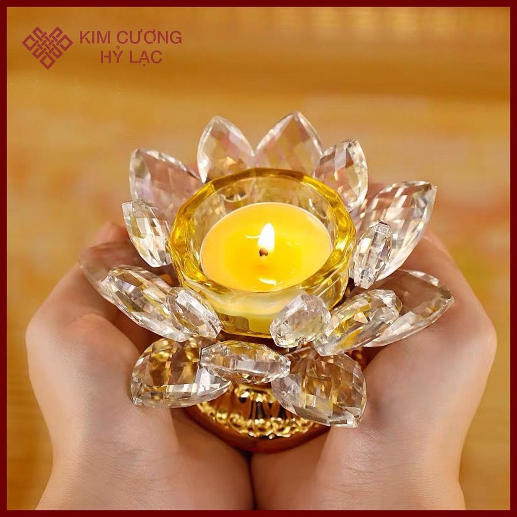 Chân đèn hoa sen đế hợp kim