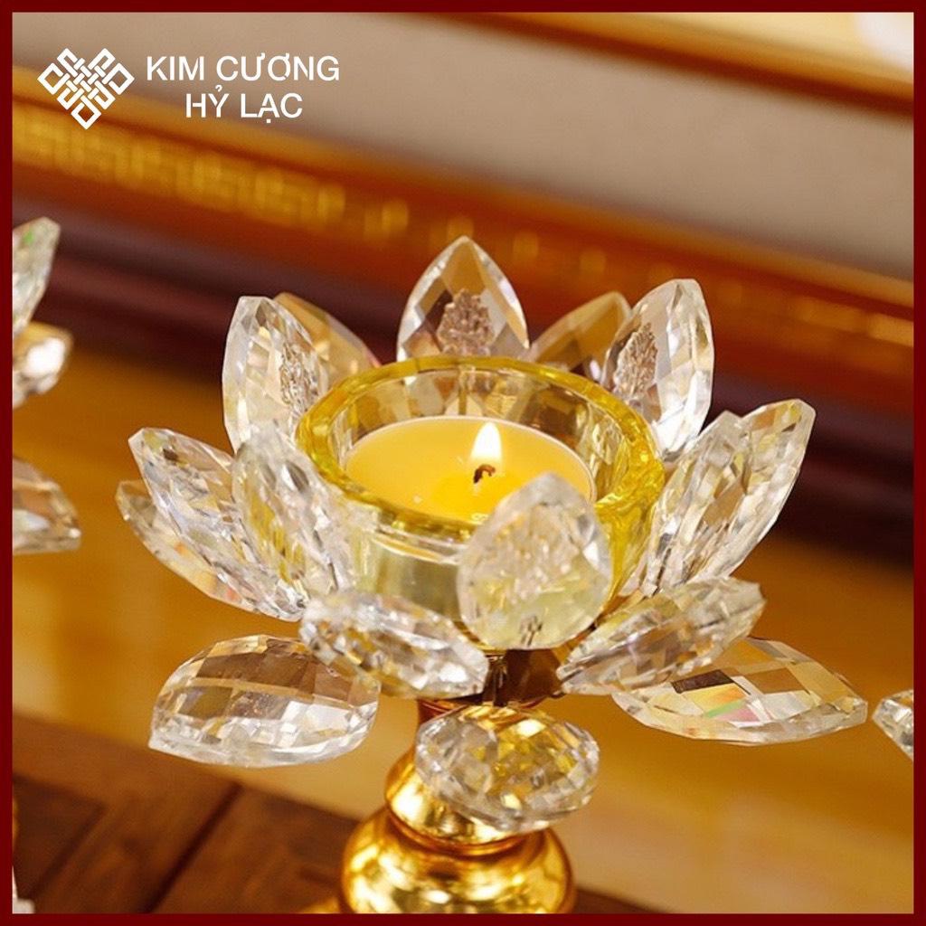 Chân đèn hoa sen đế hợp kim