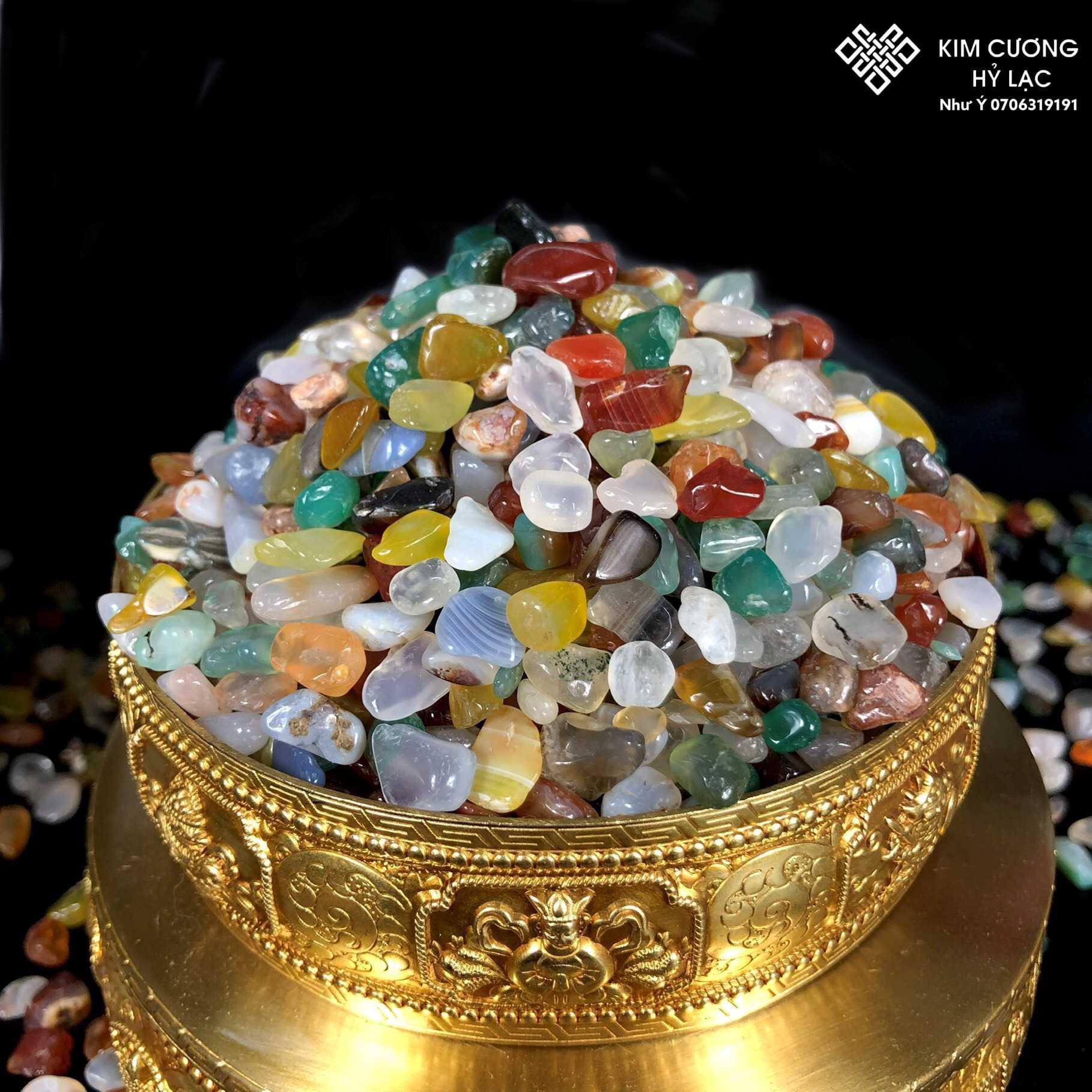 Tháp Mandala đồng mạ vàng 26x18cm