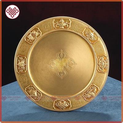 Tháp Mandala đồng mạ vàng 26x18cm