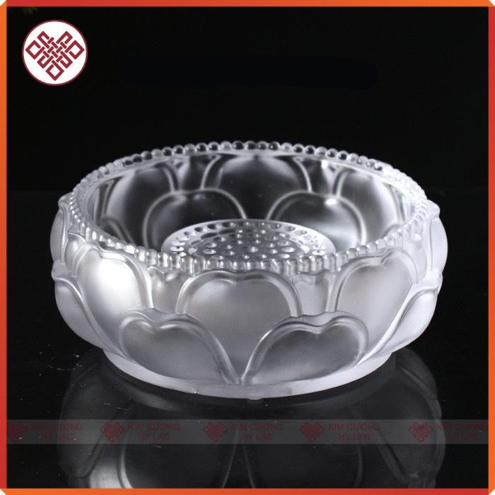 Bộ tắm phật Đản sanh lưu ly màu trắng/ vàng 12cm