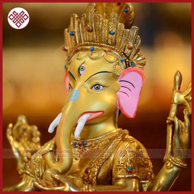 Ganesha Nepal đồng mạ vàng 30cm