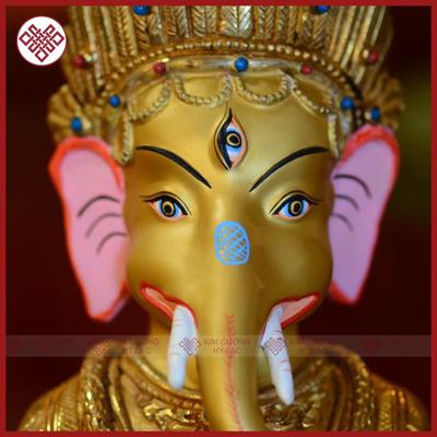 Ganesha Nepal đồng mạ vàng 30cm