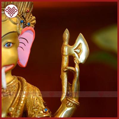 Ganesha Nepal đồng mạ vàng 30cm