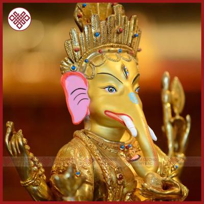 Ganesha Nepal đồng mạ vàng 30cm