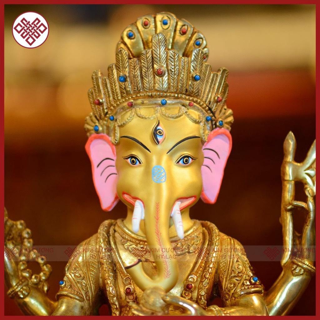 Ganesha Nepal đồng mạ vàng 30cm