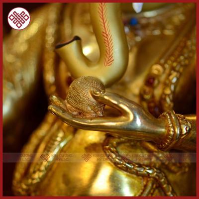 Ganesha Nepal đồng mạ vàng 30cm