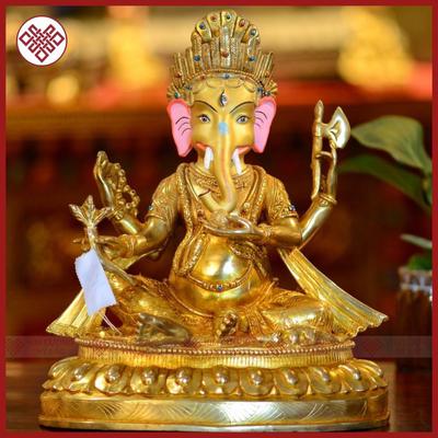 Ganesha Nepal đồng mạ vàng 30cm