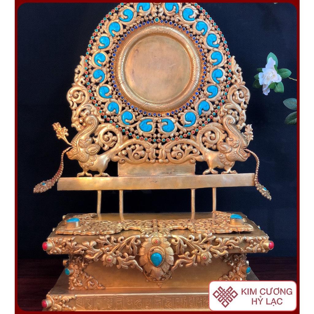Tôn Tượng Tara Trắng Nepal Cẩn Đá 33CM