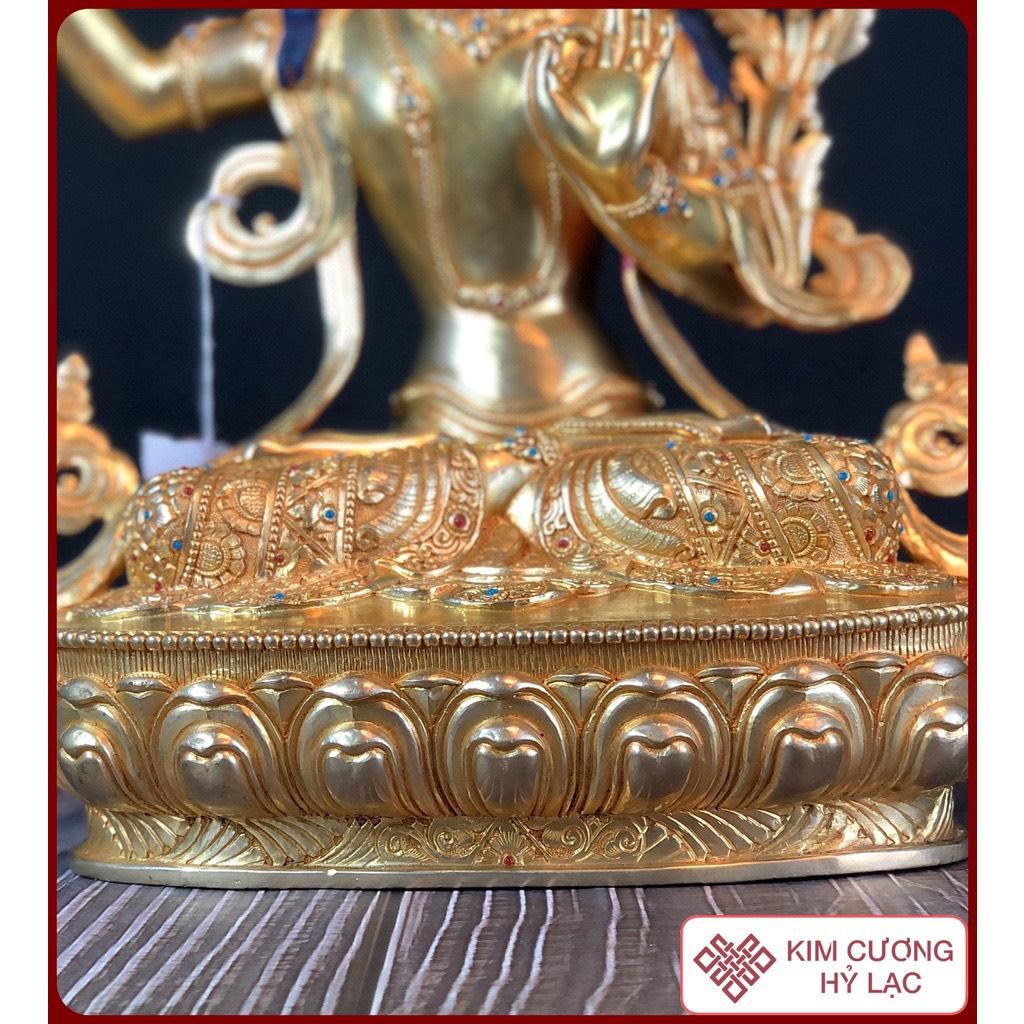Tôn Tượng Tara Trắng Nepal Cẩn Đá 33CM