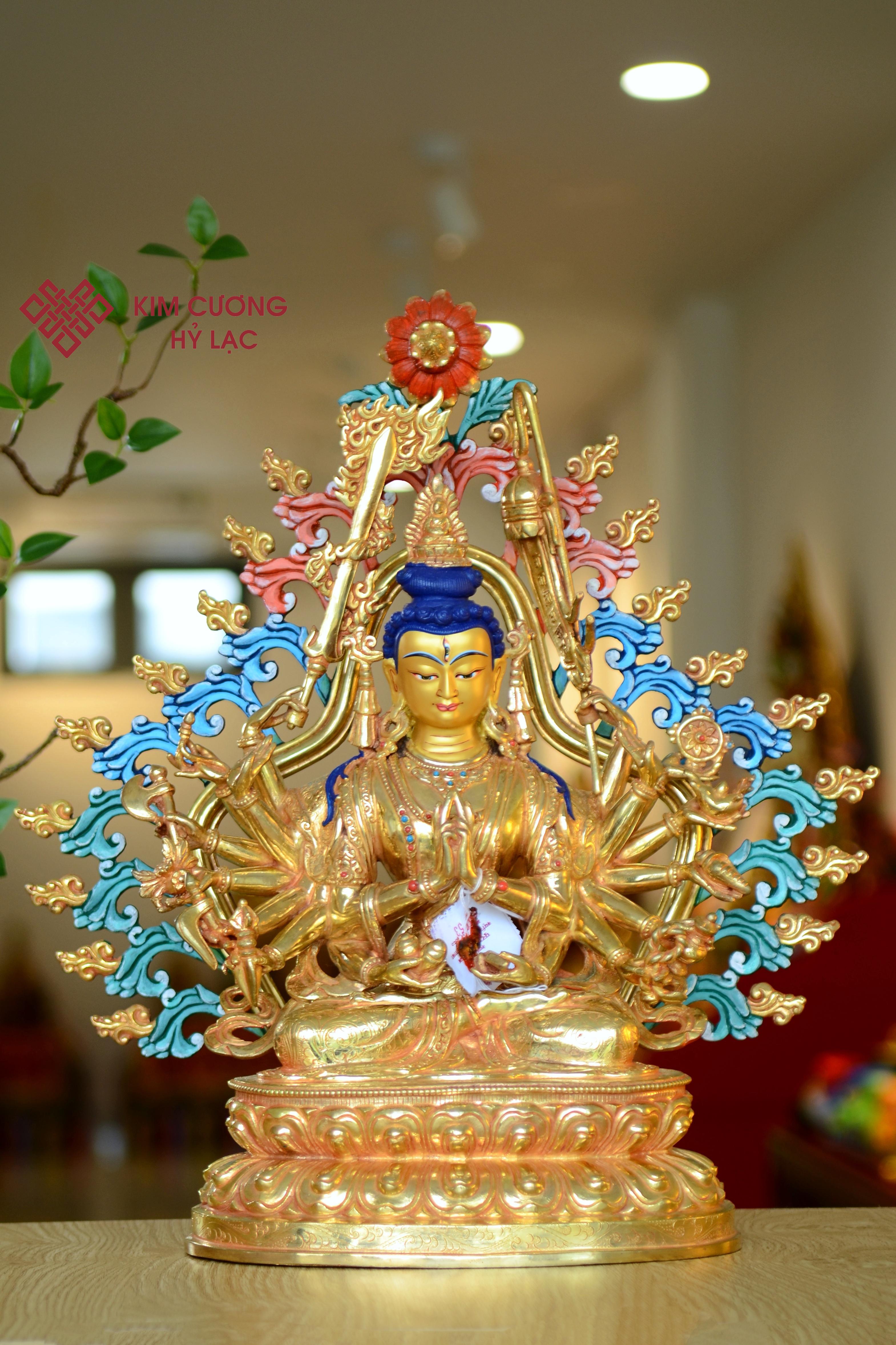 TÔN TƯỢNG CHUẨN ĐỀ HÀO QUANG MÀU 41CM