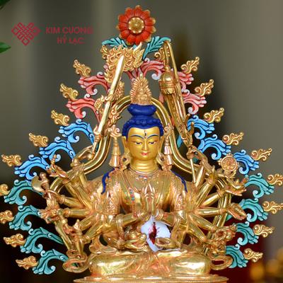TÔN TƯỢNG CHUẨN ĐỀ HÀO QUANG MÀU 41CM