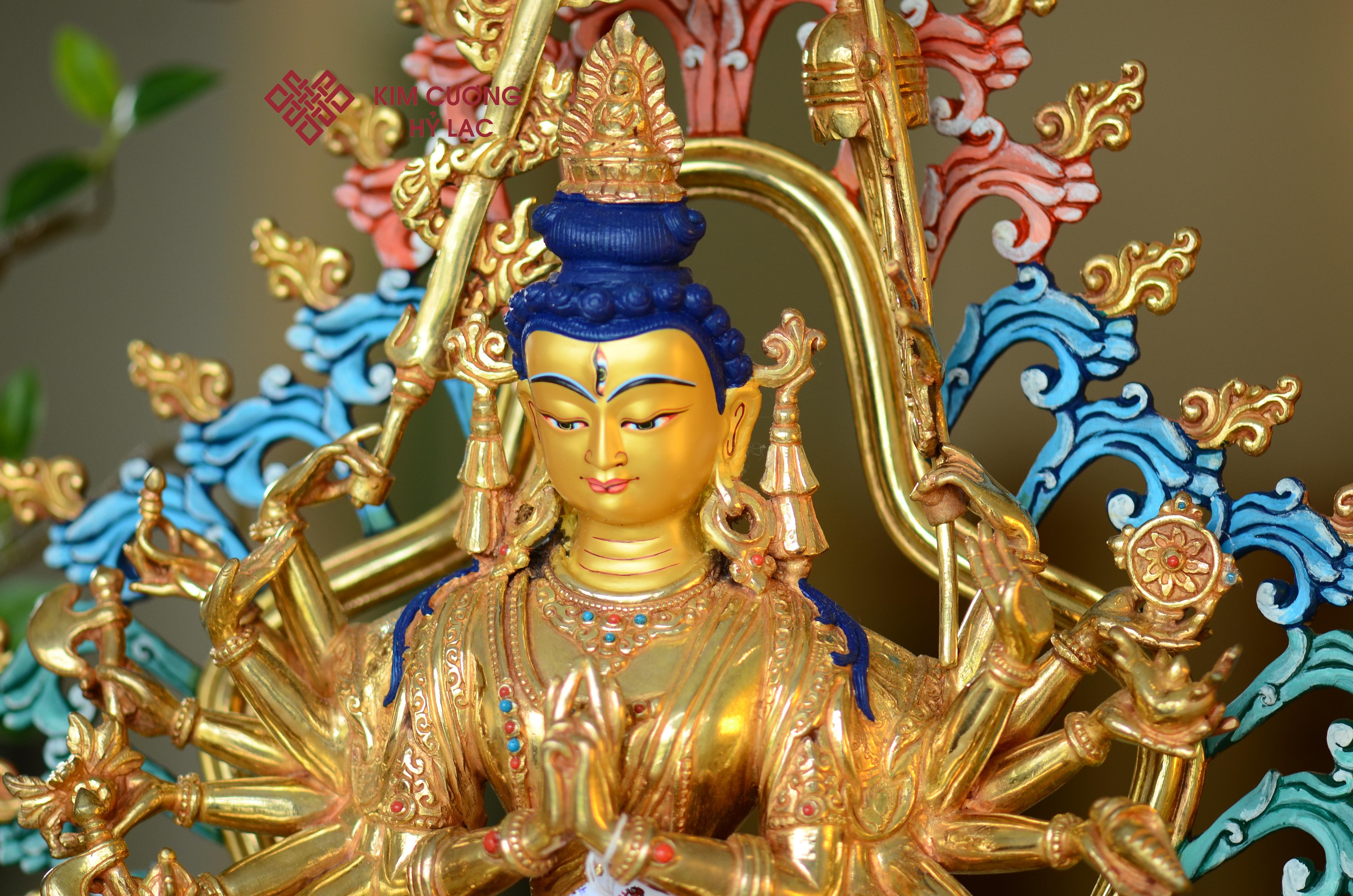 TÔN TƯỢNG CHUẨN ĐỀ HÀO QUANG MÀU 41CM