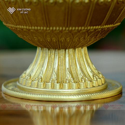 Vỏ Bảo Bình Đựng Ngũ Cốc Đồng Mạ Vàng 17cm