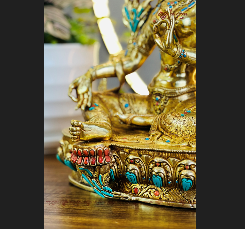 TT Tara Xanh Nepal đồng cẩn đá 36cm