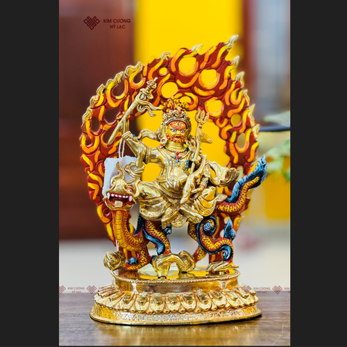 TÔN TƯỢNG BẠCH THẦN TÀI NEPAL ĐỒNG 25CM