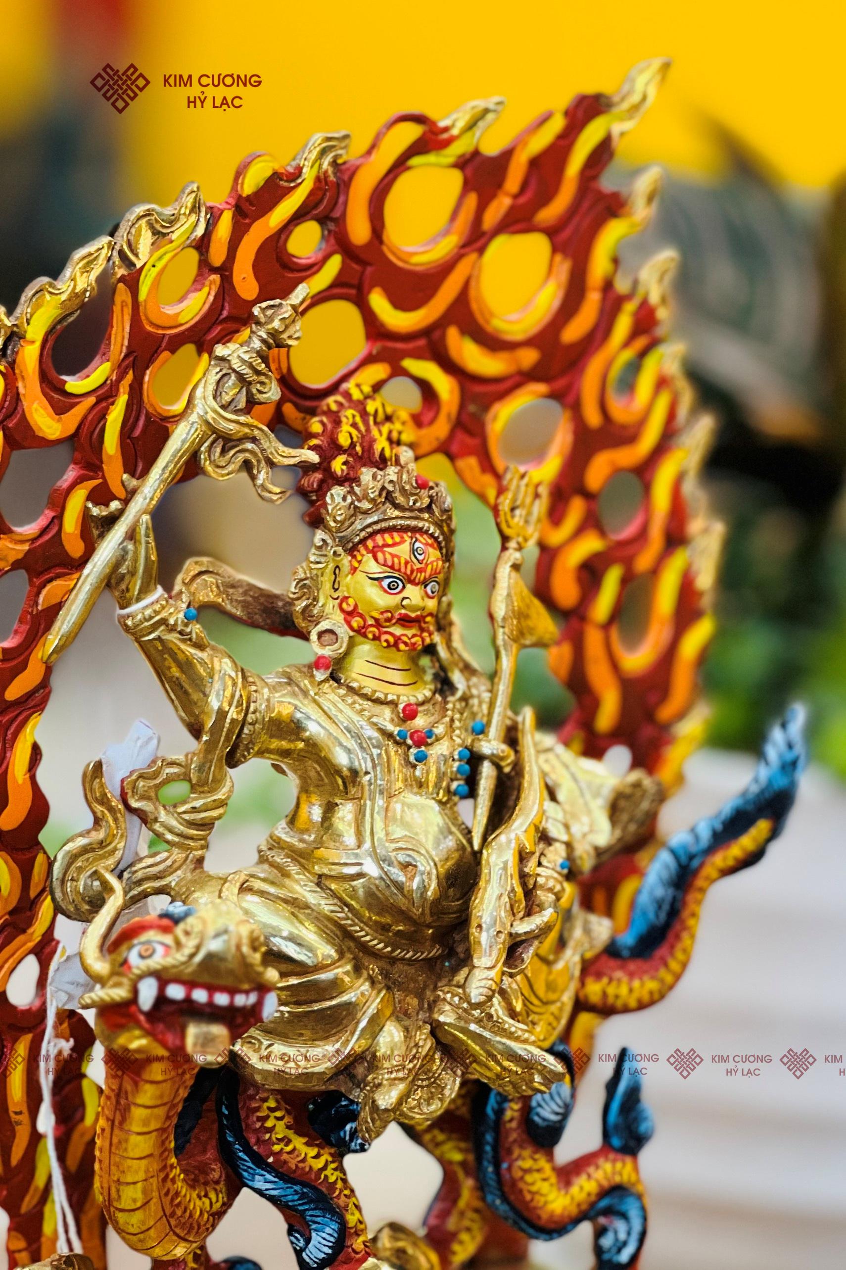 TÔN TƯỢNG BẠCH THẦN TÀI NEPAL ĐỒNG 25CM