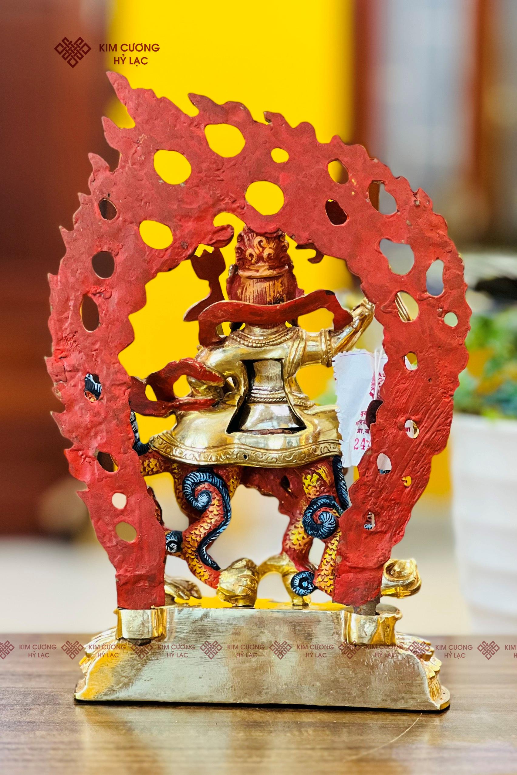 TÔN TƯỢNG BẠCH THẦN TÀI NEPAL ĐỒNG 25CM