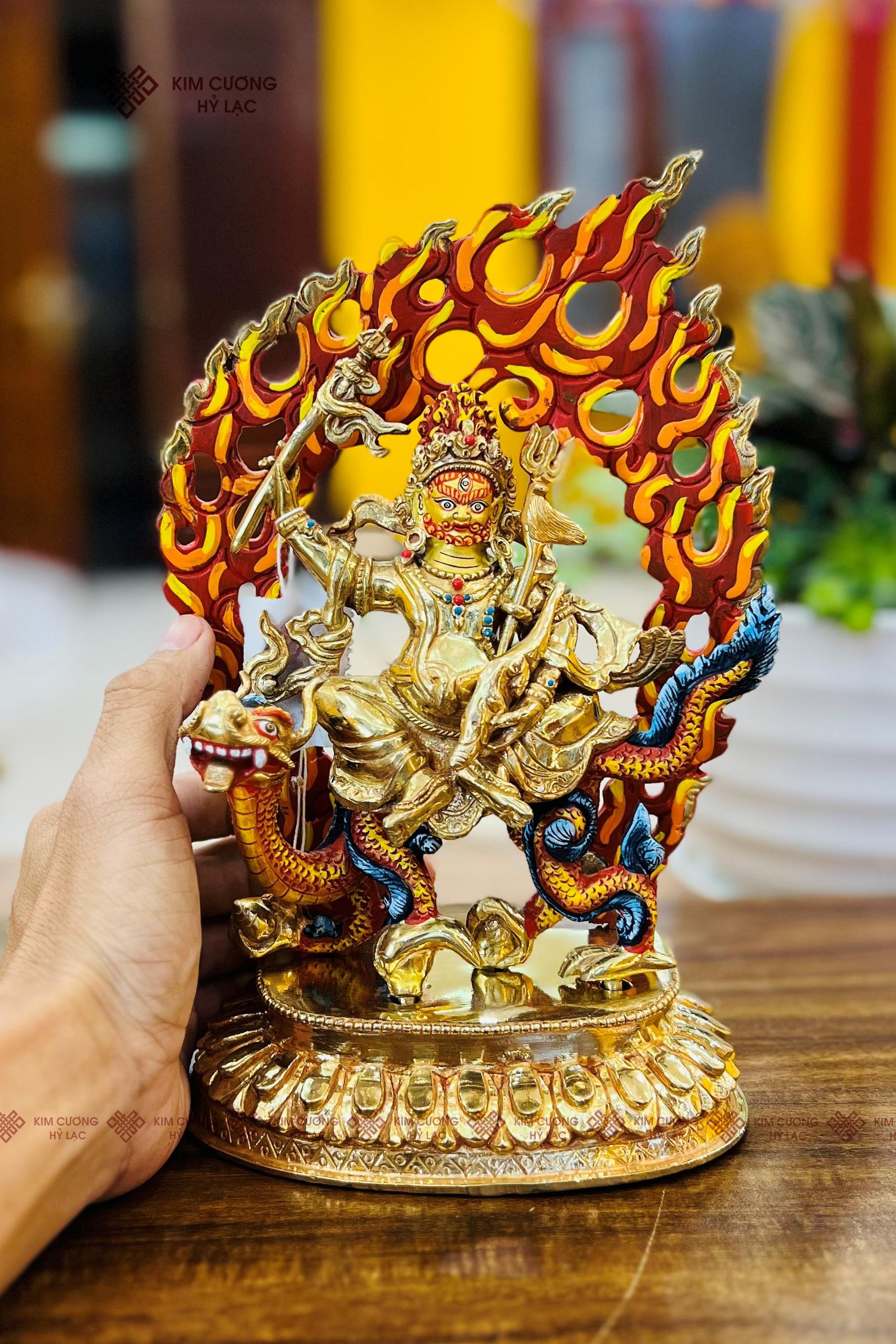TÔN TƯỢNG BẠCH THẦN TÀI NEPAL ĐỒNG 25CM