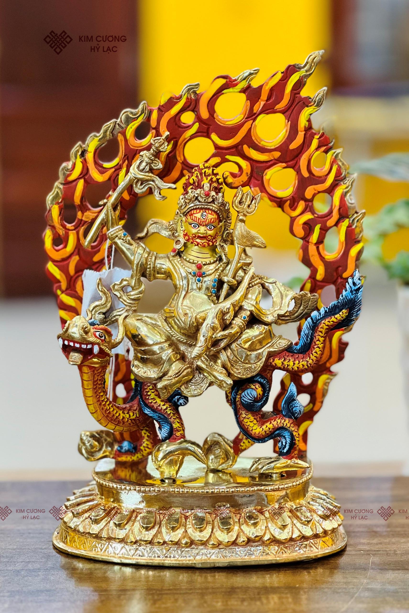 TÔN TƯỢNG BẠCH THẦN TÀI NEPAL ĐỒNG 25CM
