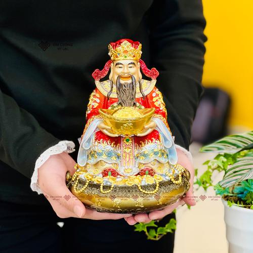 TÔN TƯỢNG THẦN TÀI ĐỒNG VẼ MÀU 20CM M1