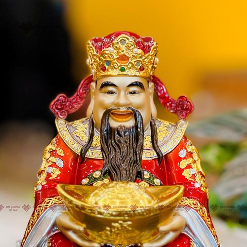 TÔN TƯỢNG THẦN TÀI ĐỒNG VẼ MÀU 20CM M1