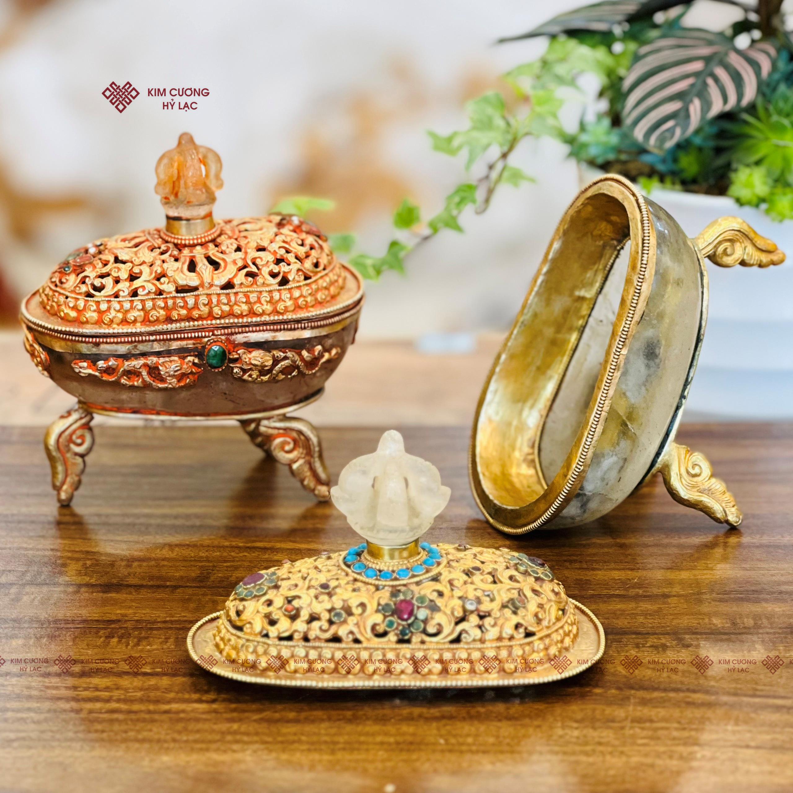 BÁT SỌ THẠCH ANH NEPAL TRẮNG