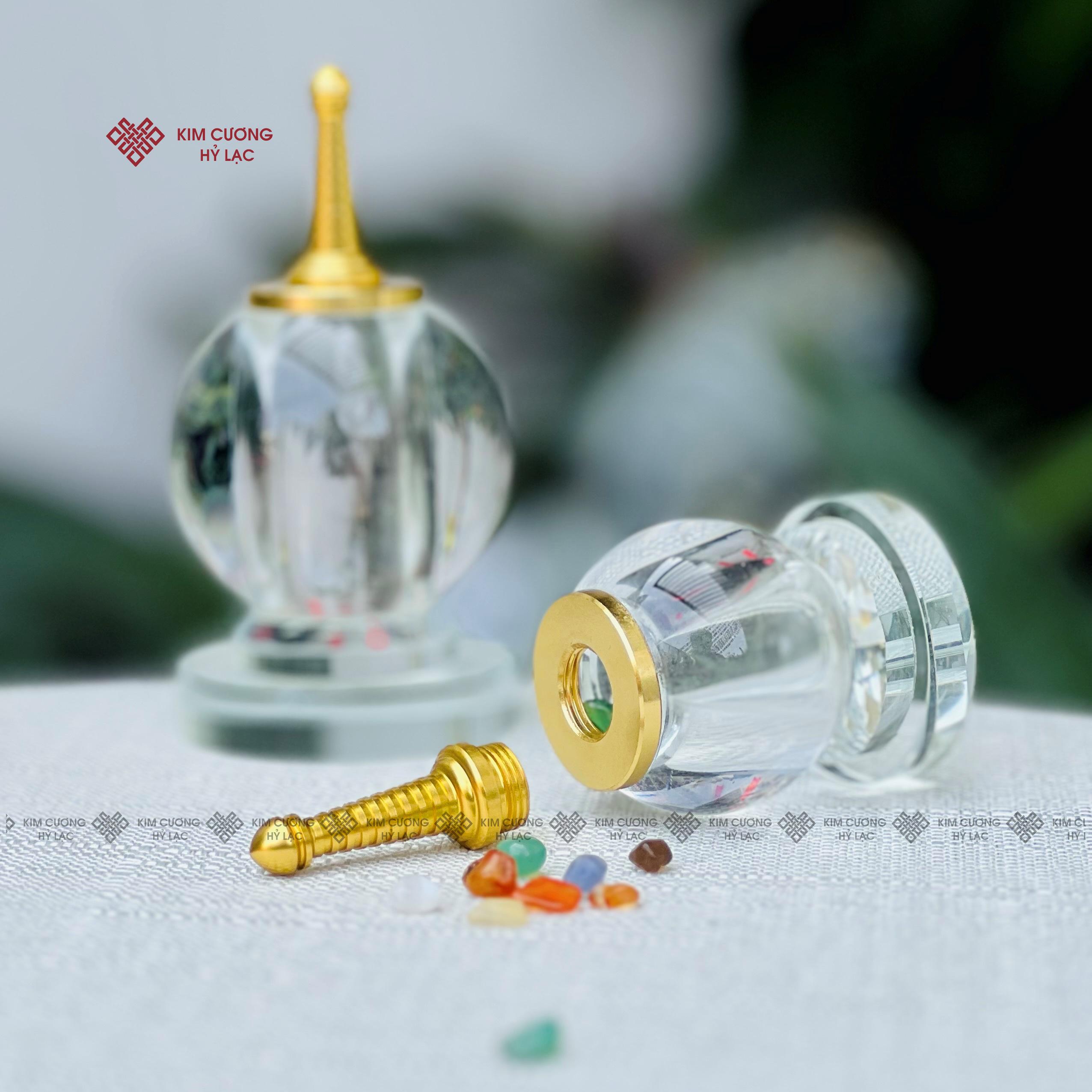 THÁP XÁ LỢI THỦY TINH 8CM - 10CM