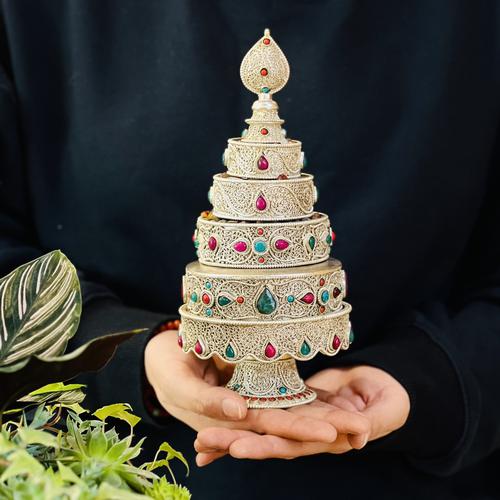 THÁP MANDALA NEPAL CẨN ĐÁ 21x11CM